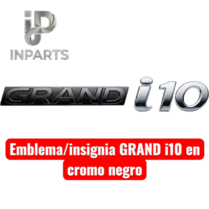 Emblema/insignia GRAND i10 en cromo negro