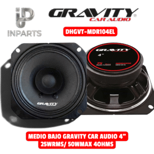MEDIO BAJO GRAVITY CAR AUDIO 4" 25WRMS/ 50WMAX 4OHMS