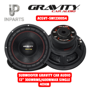 SUBWOOFER GRAVITY CAR AUDIO 12" 300WRMS/600WMAX SINGLE 4OHM
